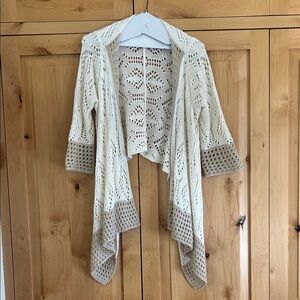 Chic Cream and Tan Women's Cardigan